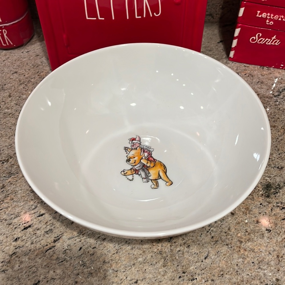 Winnie the Pooh and Friends Christmas Serving Bowl